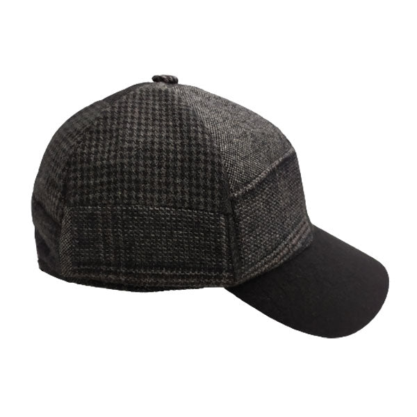 Gorra de hombre patchwork en negro
