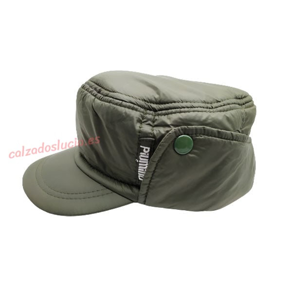 Gorra kaki con faldón para invierno