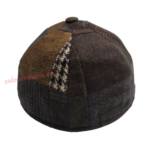 Gorra patchwork marrón de hombre