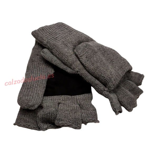 Guantes sin dedos de lana para hombre