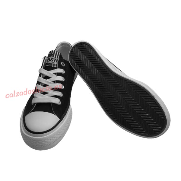 Sneakers de lona negra Break and Walk
