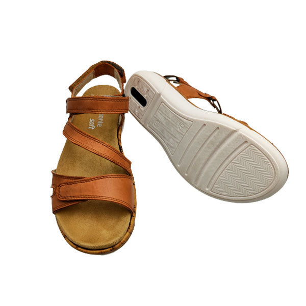 Sandalia de cuero para mujer con plantilla