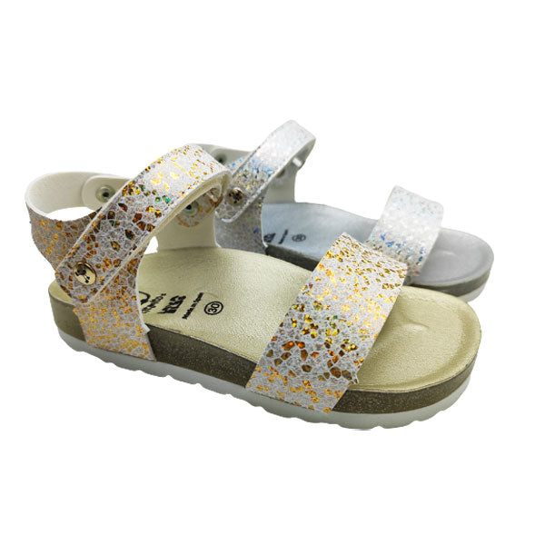 Sandalia bio Titanitos en oro y plata