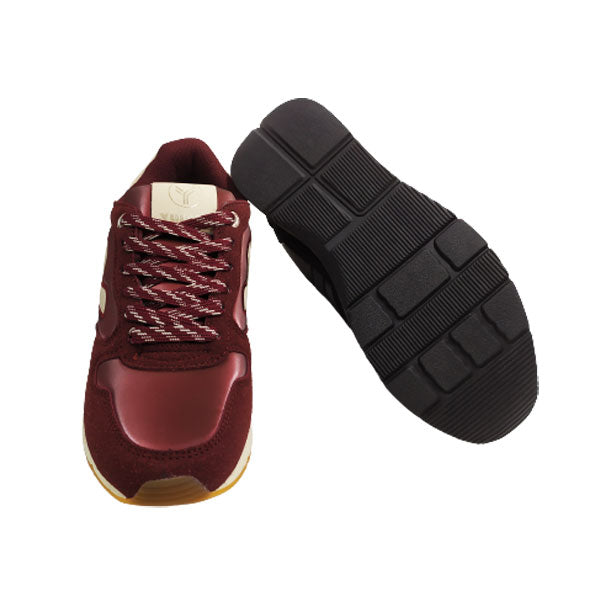 Deportiva Yumas de mujer en burdeos y negro