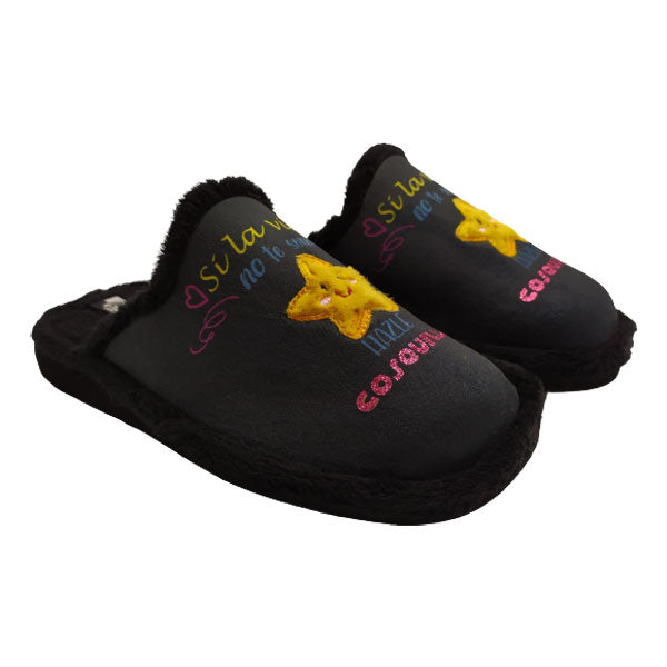 Zapatilla de casa con estampación divertida, Andinas