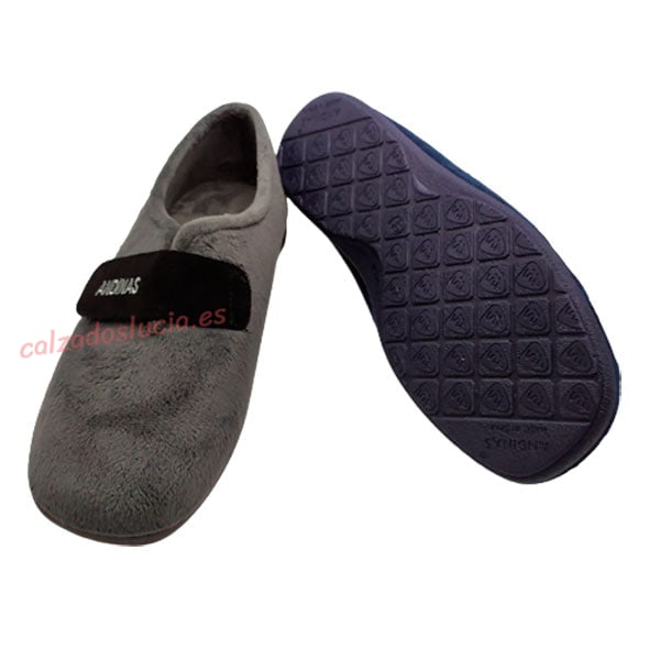 Zapatilla de casa con velcro para hombre