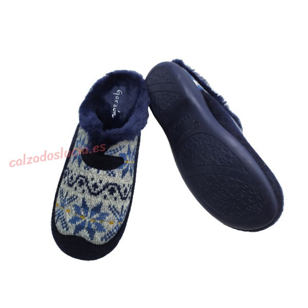 Zapatilla lana mujer marca Garzón