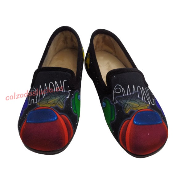 Zapatilla casa de niño astronautas Among Us