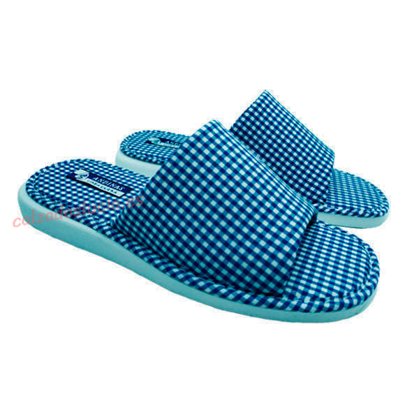 Zapatilla de casa verano a cuadros vichy Andinas