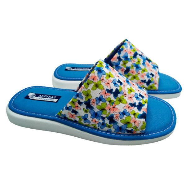 Zapatilla casa verano con mariposas Andinas
