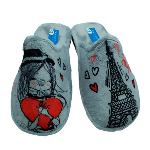 Zapatilla casa destalonada chica en París, de Niágara