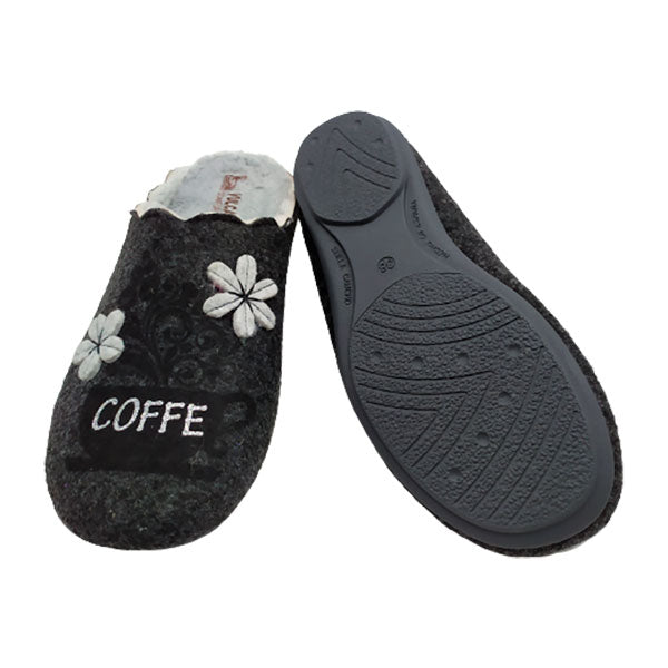 Chinela de fieltro Coffe de Vuca-Bicha mujer