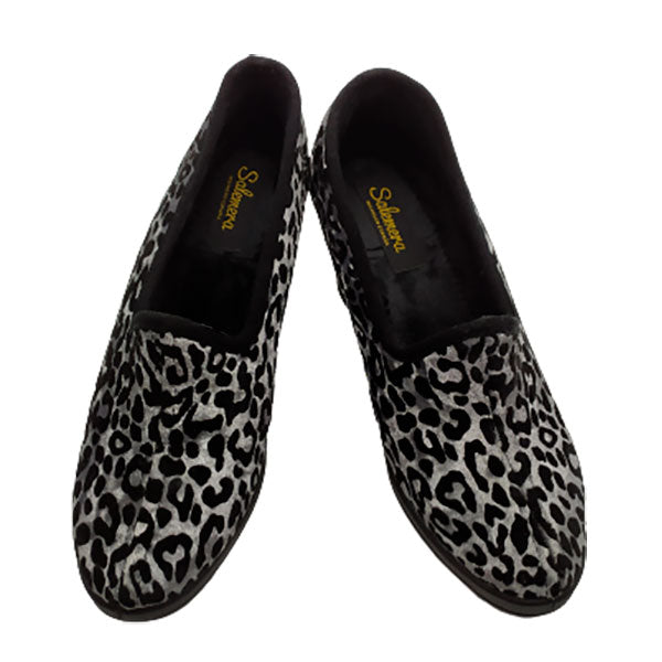 Zapatilla cuña alta leopardo de Salemera