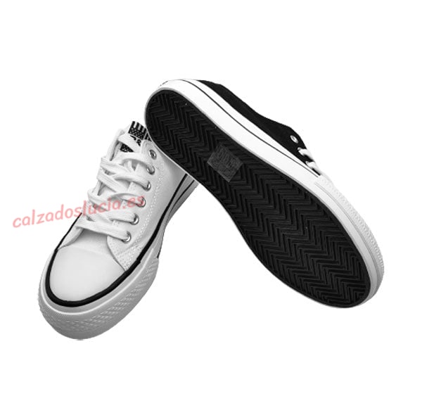Zapatilla de puntera en blanco y negro Break and Walk