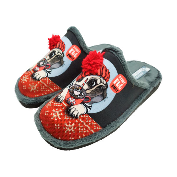 Divertida zapatilla de Pug Andinas