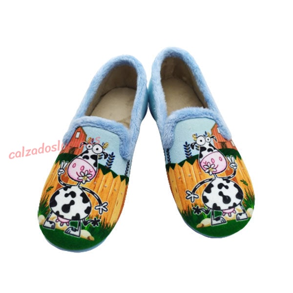 Zapatilla de casa divertida para niña de Vulca-Bicha