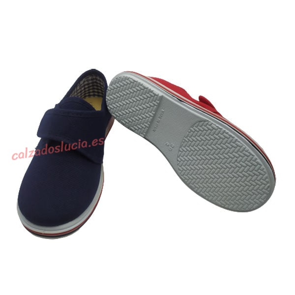 Zapatilla de lona con velcro para niño