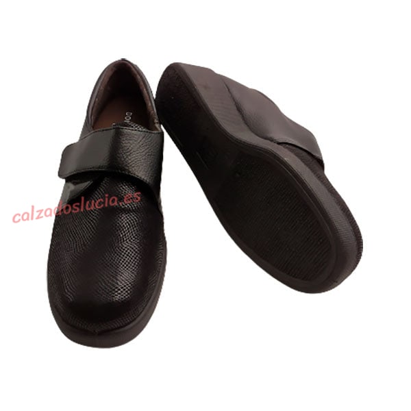 Zapato ancho especial de licra y plataforma
