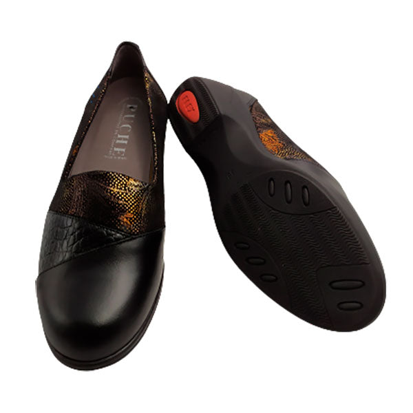 Zapato Calzados Puche de piel y licra