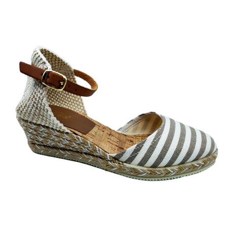 Alpargata de cuña con tejido a rayas de Anvesa