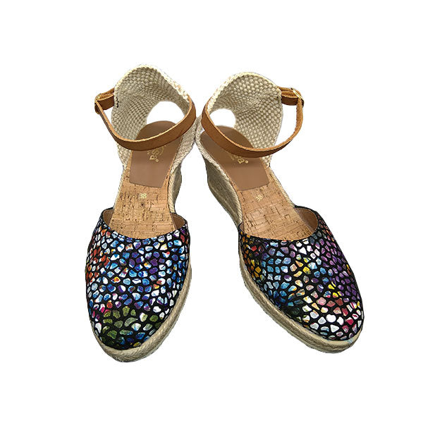 Cuña de cáñamo en piel con mosaico de Anvesa