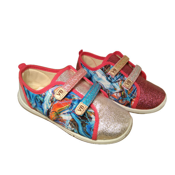 Zapatillas brillantes con velcro