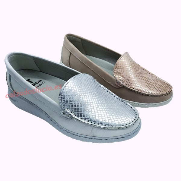 Mocasín Notton de nobuk y brillos