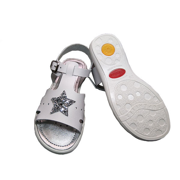 Sandalia estrella de purpurina Titanitos