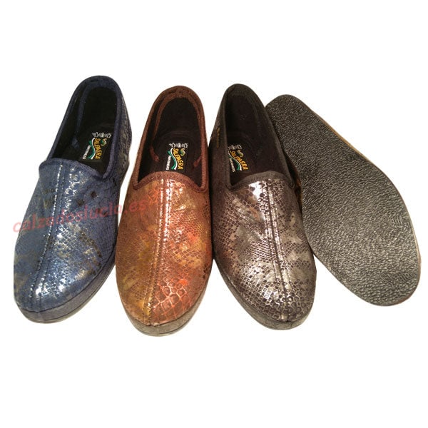 Zapatilla vestir cuña media Salemera