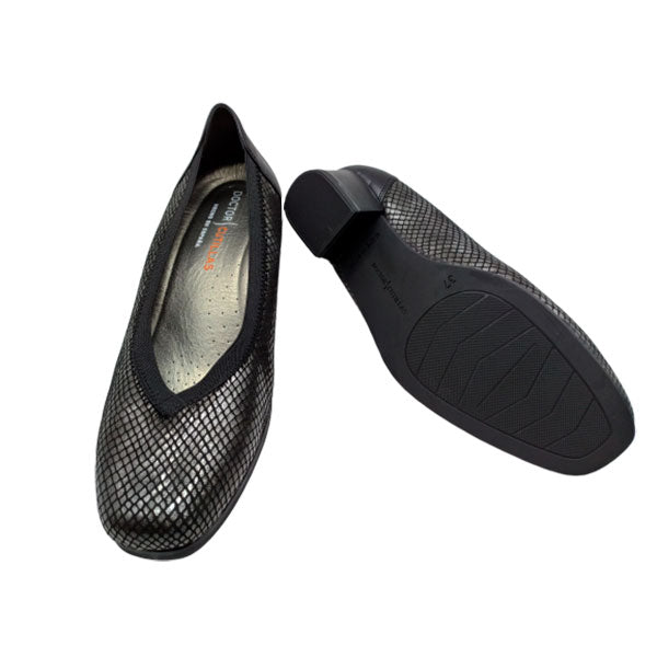 Zapato de tacón bajo licra adaptable