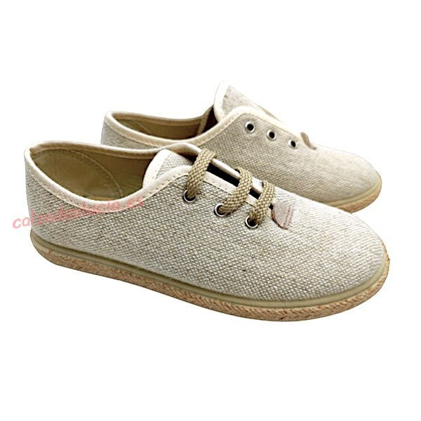 Alpargata de lino color crudo Vul-Peque