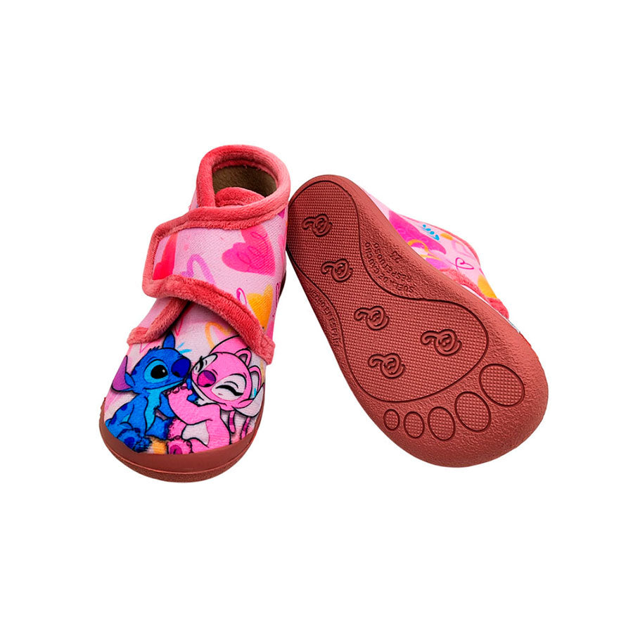 Botita casa de velcro rosa horma respetuosa