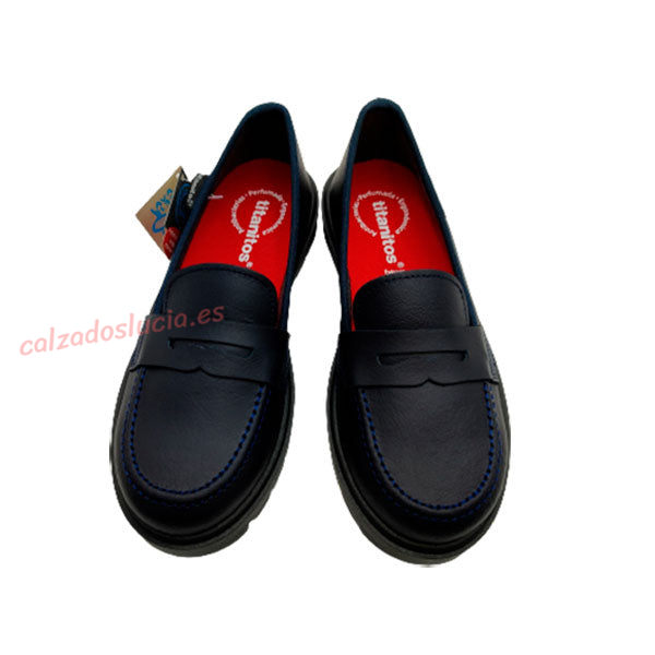 Mocasín con plataforma colegial Titanitos