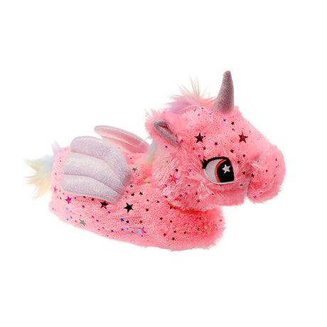 Pantufla en forma de unicornio para niña