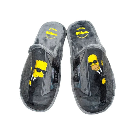 Zapatillas de casa abiertas por el talón, de pelo gris suave, ideales para regalo de hombre.