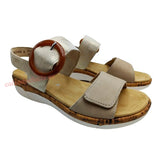 Sandalia oro Remonte con velcro