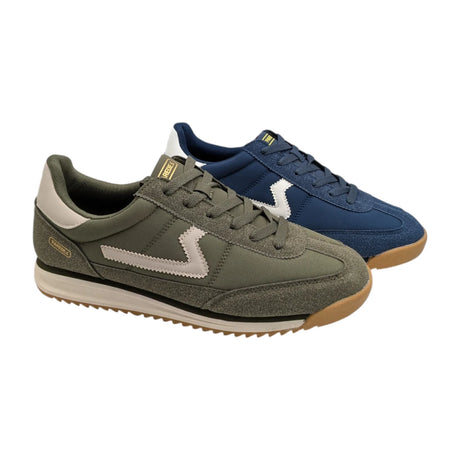 Zapatilla de vestir para hombre en kaki o marino