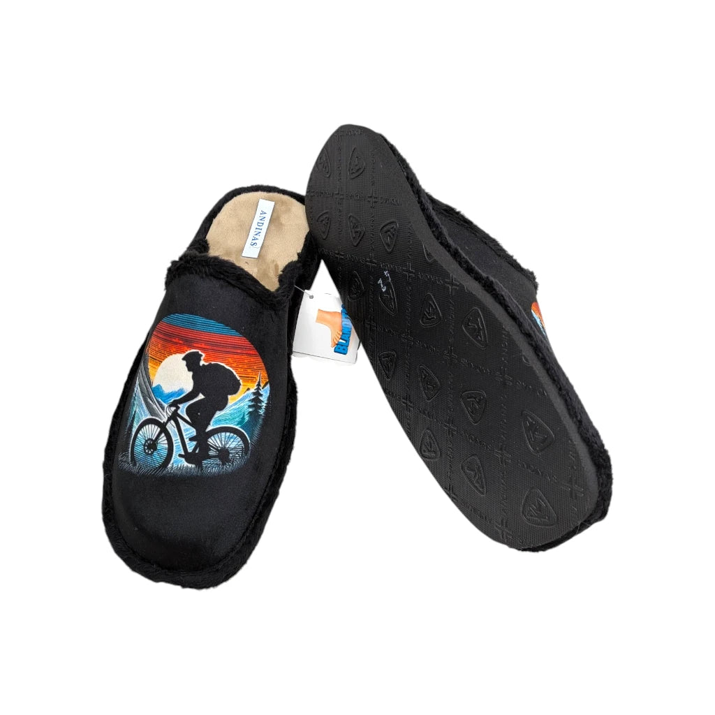 Zapatilla de estar por casa para hombre destalonada y cómoda modelo ciclista Andinas