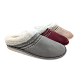 Zapatilla de casa para mujer en color gris con borreguito suave Gomus