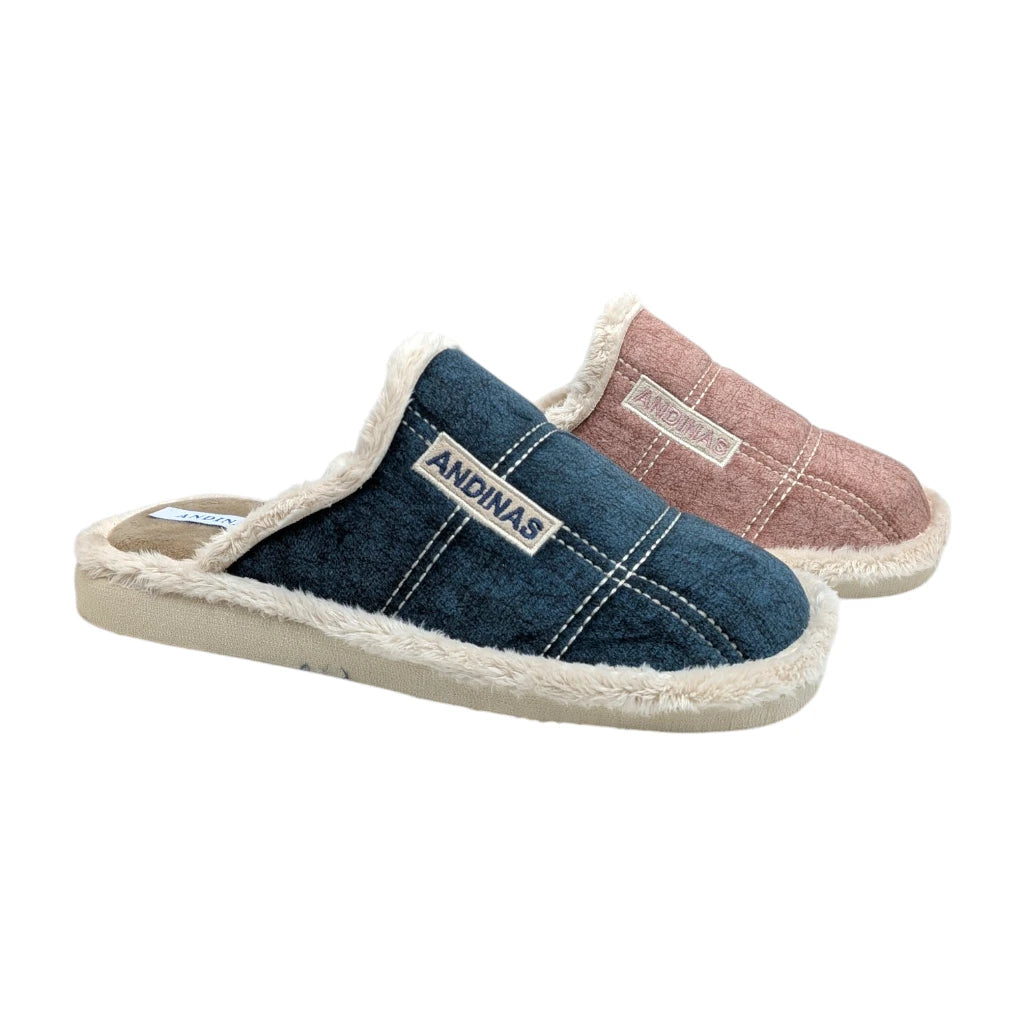 Zapatillas destalonadas de mujer Andinas Garda calentitas para el invierno, de mujer