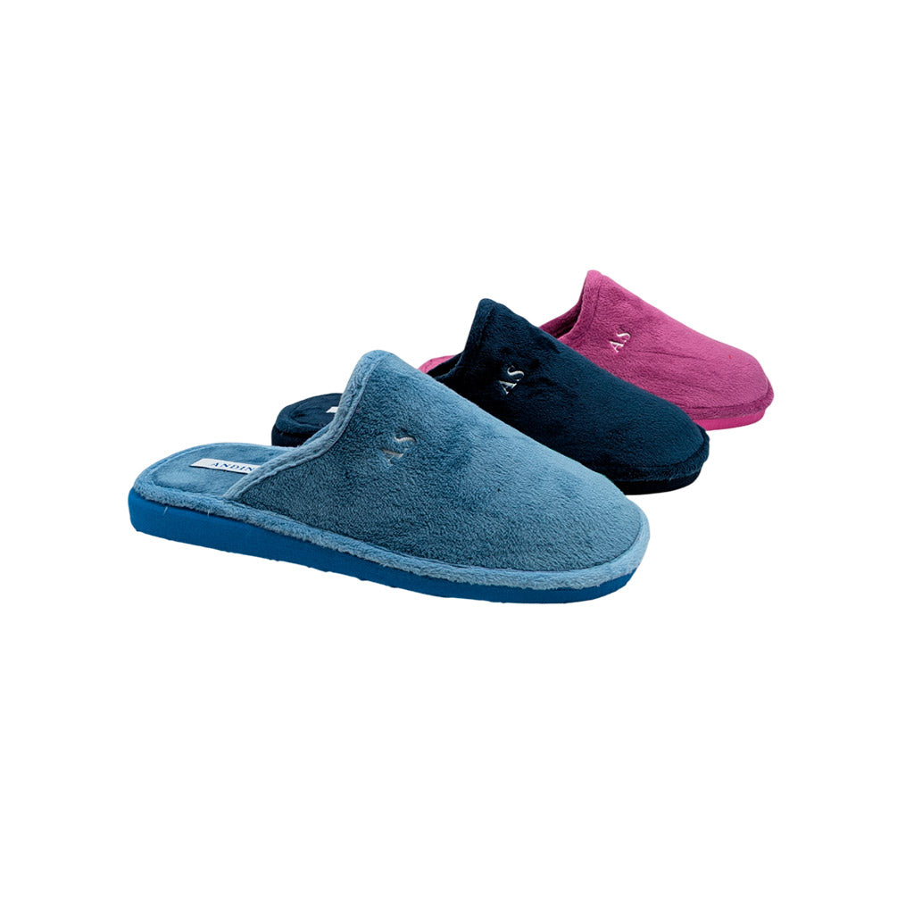 Zapatilla de casa sin talón Andinas terciopelo