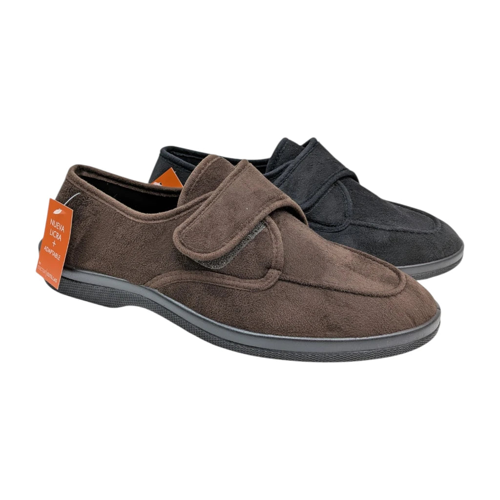 Zapatilla de licra y velcro Doctor Cutillas para pies inflamados o deformados, de hombre.