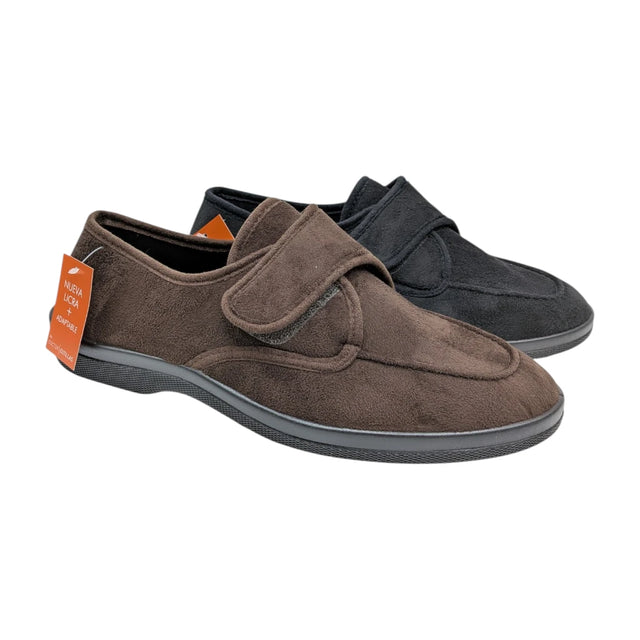 Zapatilla de licra y velcro Doctor Cutillas para pies inflamados o deformados, de hombre.