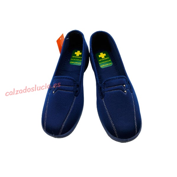 Zapatilla azul marino ancho especial D. Cutillas