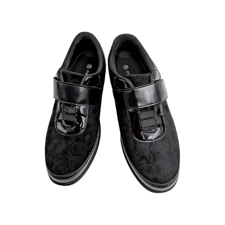 Textura acolchada tipo ante con grabado elegante en zapato cómodo de mujer