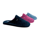 Zapatillas de casa Calzados Lucía Andinas de terciopelo suave en colores azul marino, fucsia y azul claro