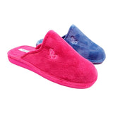 Zapatillas de casa Calzados Lucía Andinas de terciopelo suave en colores fucsia y azul con suela antideslizante
