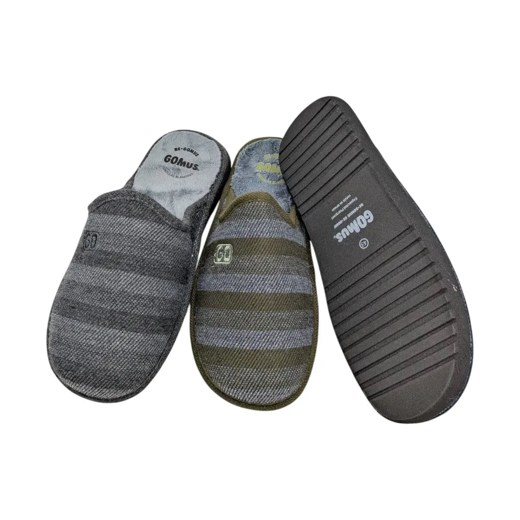 Zapatilla de casa ligera y flexible con suela antideslizante para tarima o parqué, de hombre.