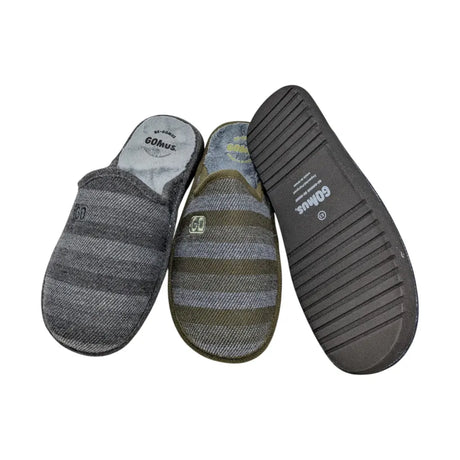 Zapatilla de casa ligera y flexible con suela antideslizante para tarima o parqué, de hombre.