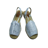 Valenciana de cuña y piel charol de mujer